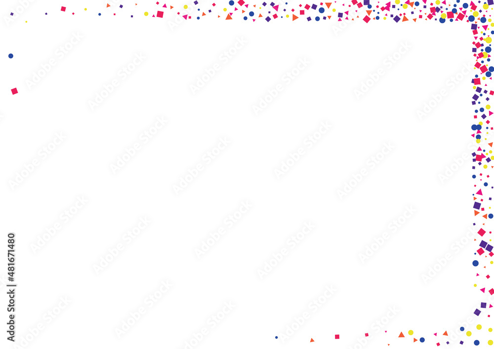 Pink Round Carnaval Background. Template Confetti Illustration. Yellow Abstract Square Isolated. Blue Festive Circle. Pink Round Carnaval Background. Template Confetti Illustration. Yellow Abstract Square Isolated. Blue Festive Circle.