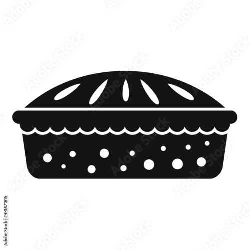 Fruit pie icon simple vector. Apple cake