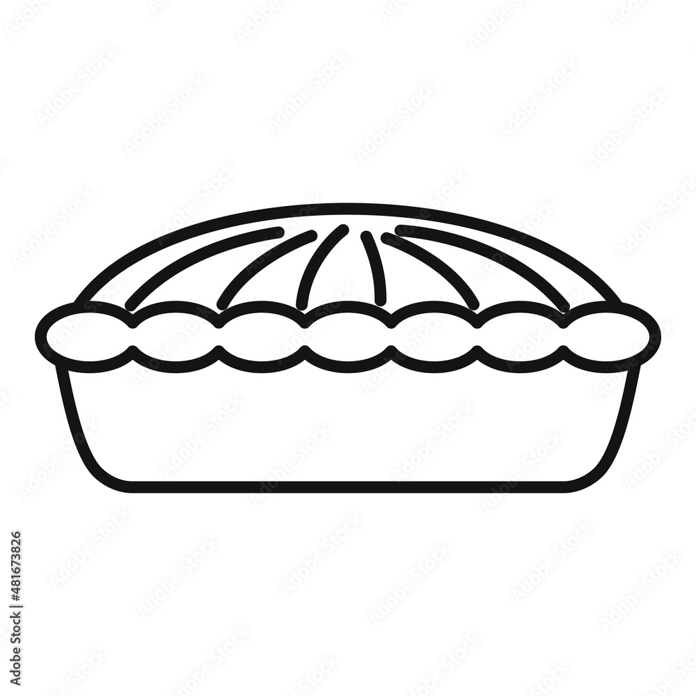 Cheesecake icon outline vector. Apple pie Cheesecake icon outline vector. Apple pie