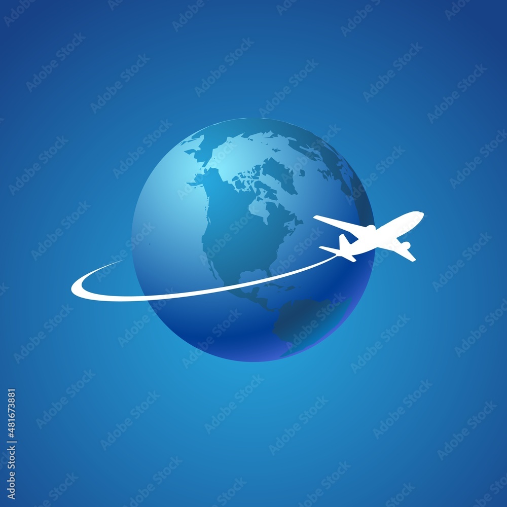 Fototapeta premium Airplane symbol concept