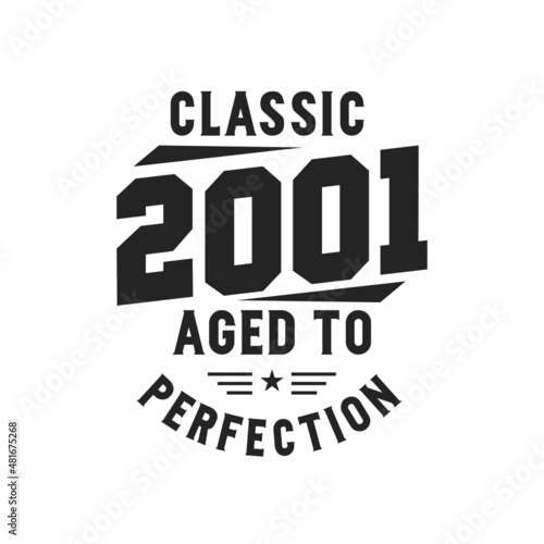 Born in 2001 Vintage Retro Birthday  Classic 2001 The Legends