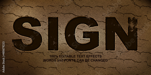 Molding editable text effect eps files