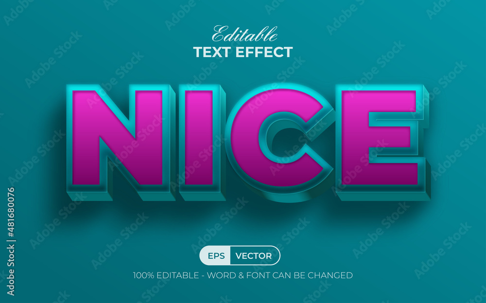 Nice text effect style. Editable text effect.