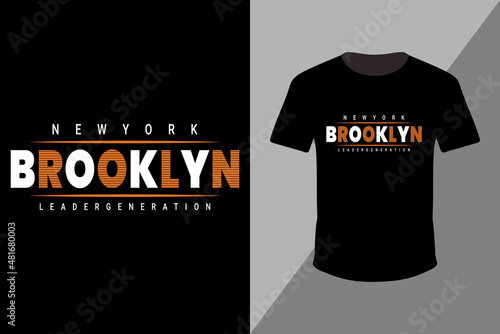 Illustration vector graphic of lettering tee design, new york Brooklyn, perfect for t-shirts design, clothing, hoodies, etc.
