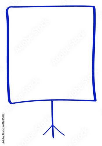 einfachste blanco flipchart von vorne & ohne Farbfüllung 