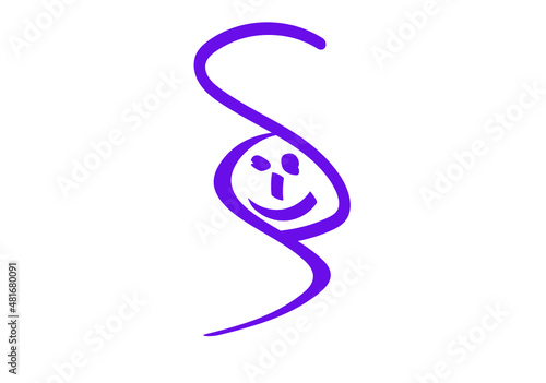 digital gezeichnet: Paragraph mit integriertem Smiley