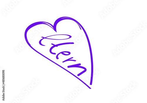 digital gezeichnet: das Wort "Eltern" eingepasst in eine Herzchenform