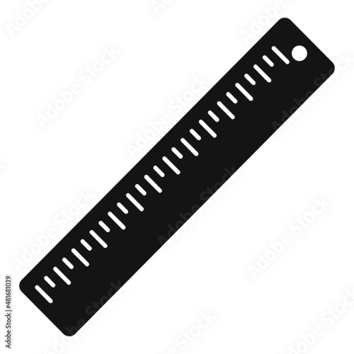Clothing ruler icon simple vector. Tailor machine