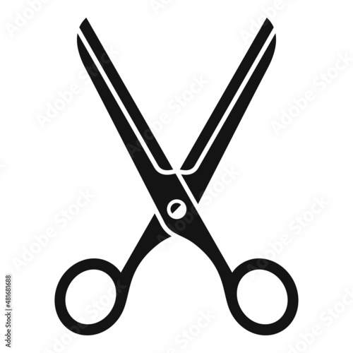 Clothing repair scissors icon simple vector. Tailor machine