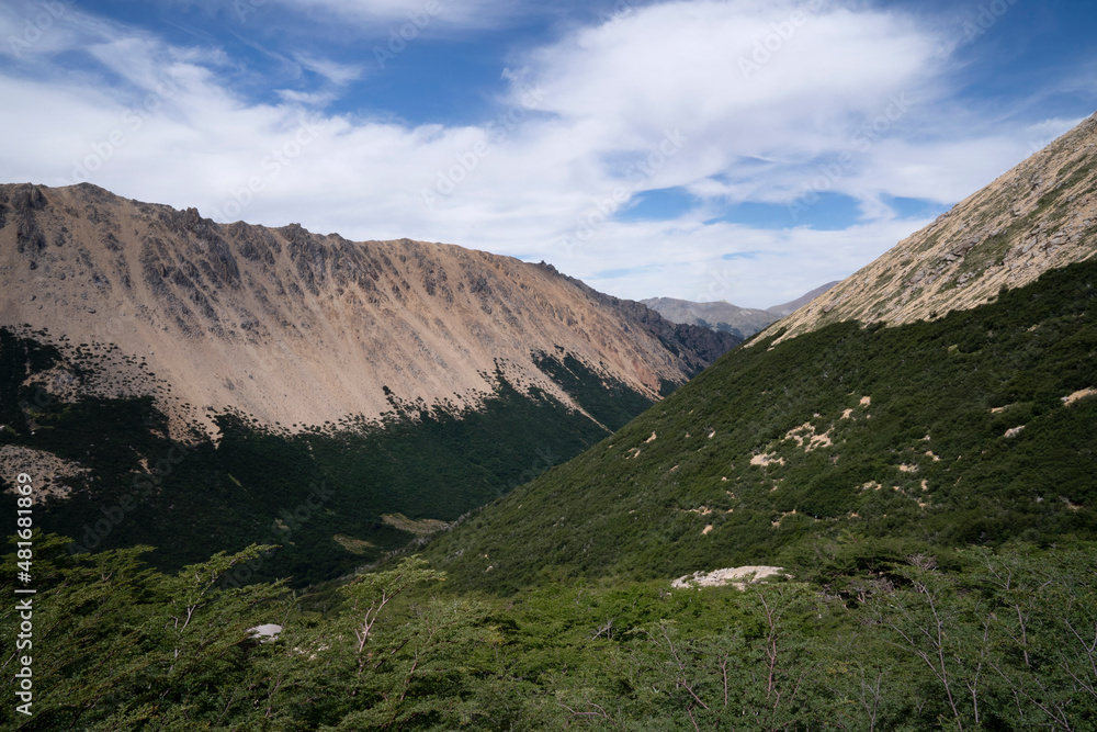 Magical view of the vast valley, green forest and mountains. Magical view of the vast valley, green forest and mountains.
