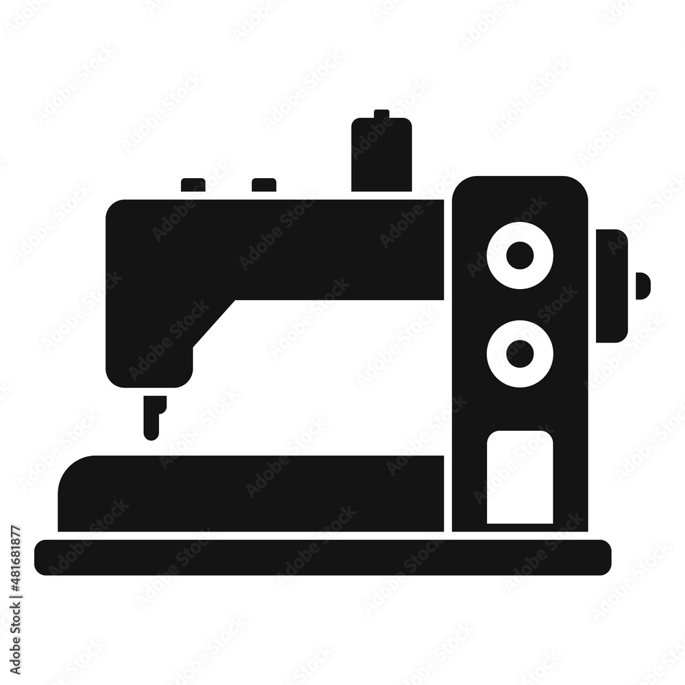 Sewing machine icon simple vector. Cloth cycle Sewing machine icon simple vector. Cloth cycle