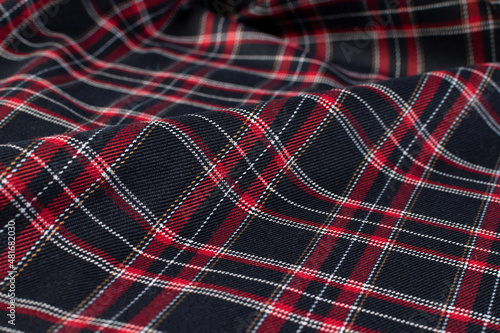 Fabric plaid texture. Cloth background