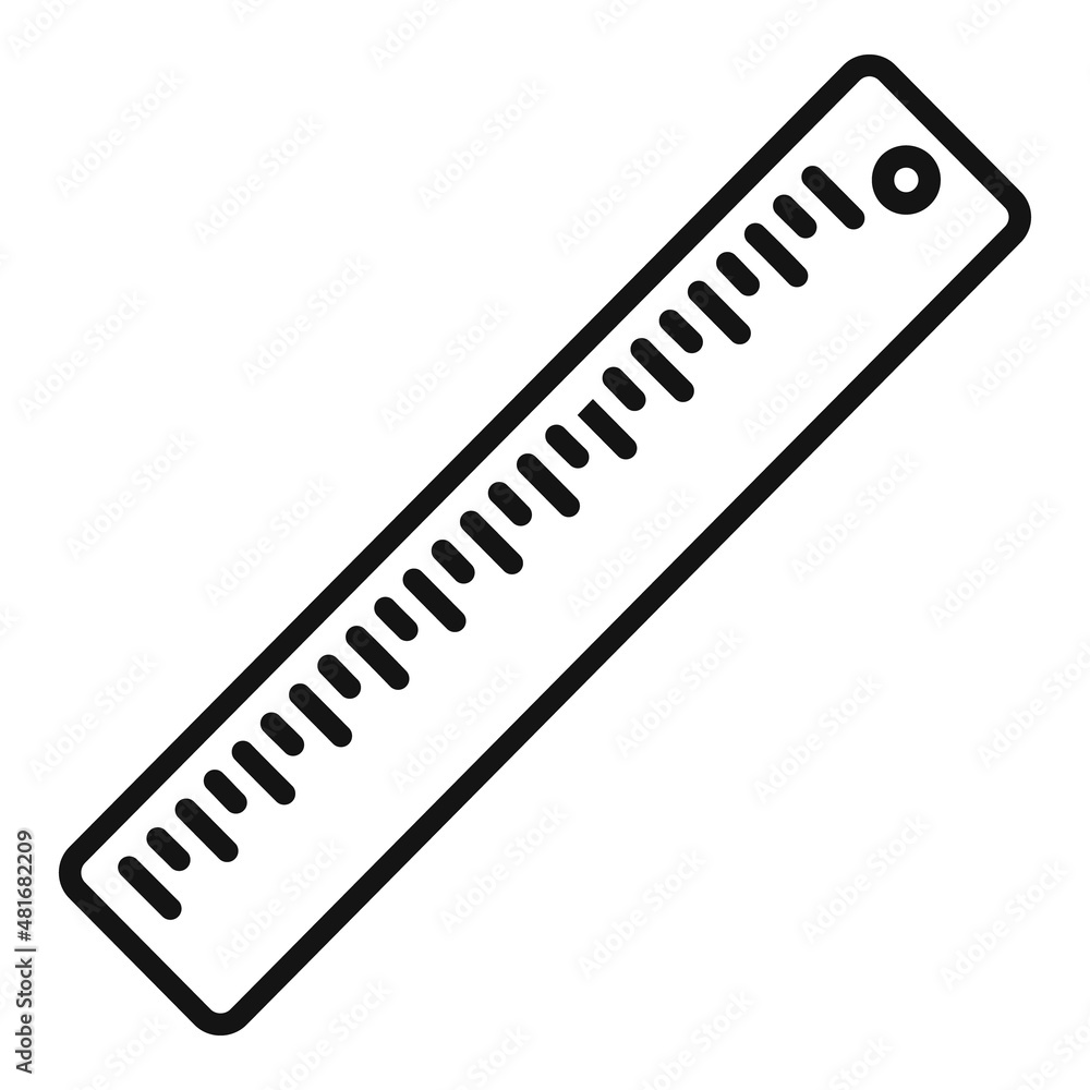Clothing ruler icon outline vector. Tailor machine Clothing ruler icon outline vector. Tailor machine