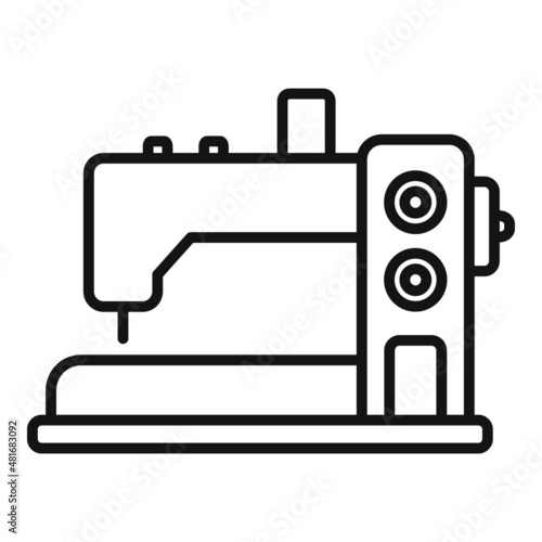 Sewing machine icon outline vector. Cloth cycle