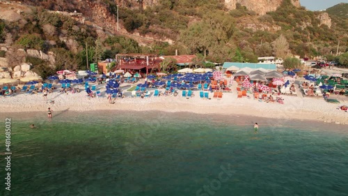 he beach in the Turkish city of Kas photo