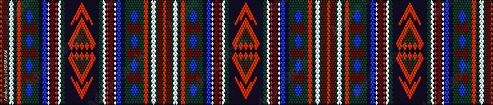  Colorful and bright pattern, Navajo ornament. - obrazy, fototapety, plakaty 