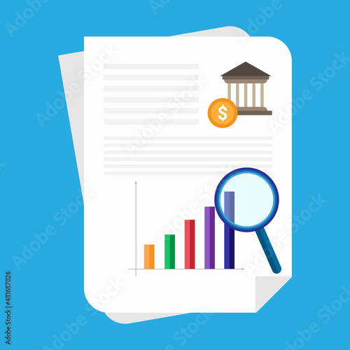 Accounting, Financial, Banking Data. Tiny Accountant Characters around of Huge Clip Board Filling Bookkeeping Charts