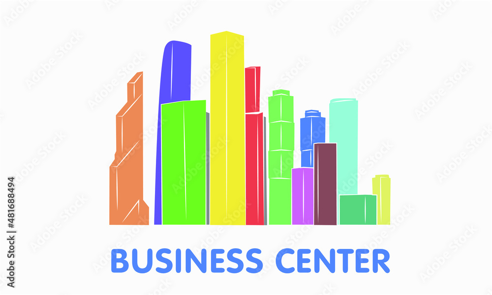 A business center in a huge metropolis