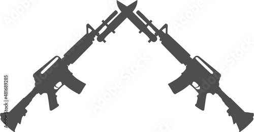 Vászonkép Crossed Rifles with Bayonets