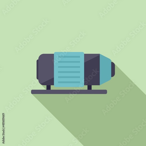 Pump icon flat vector. Water motor