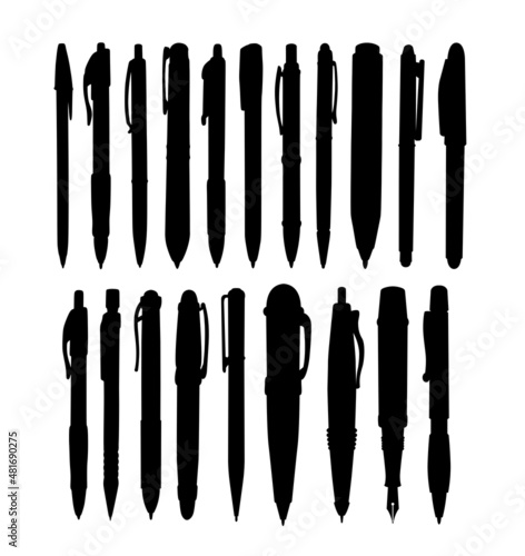 ballpoint pen silhouette pack good use for any design you want.