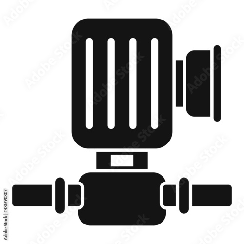 Electric pump icon simple vector. Engine valve