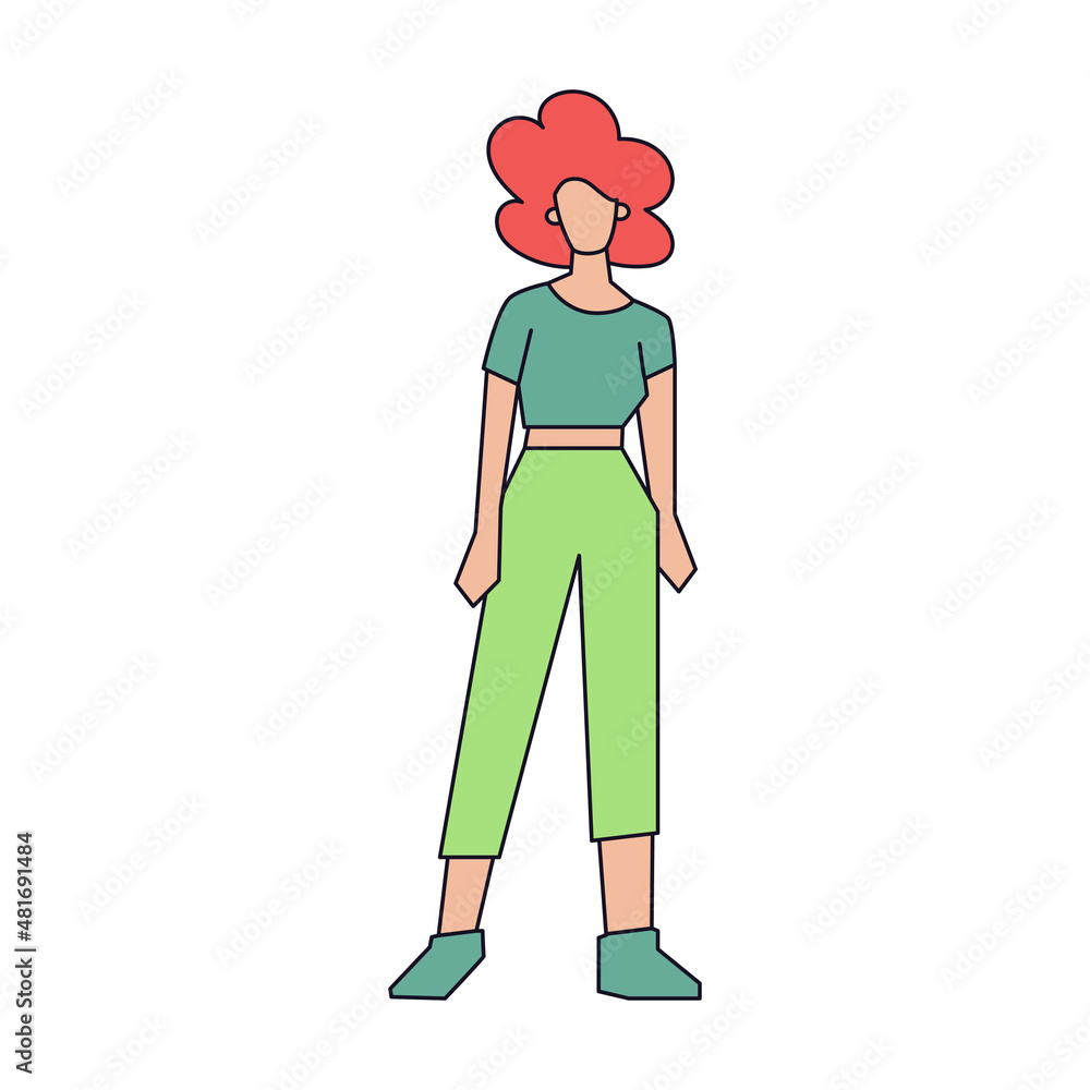 Fototapeta premium Isolated woman dress people activities vector illustration