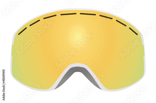 Ski googles. front view. vector
