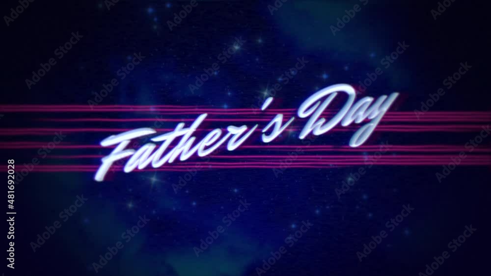 Father Day with pink lines and stars sky in 80s style, motion abstract holidays, futuristic and cyberpunk style background Father Day with pink lines and stars sky in 80s style, motion abstract holidays, futuristic and cyberpunk style background