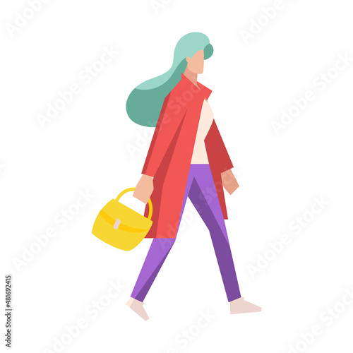 Isolated woman shop people activities vector illustration