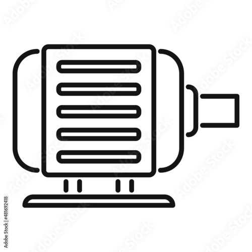 Station pump icon outline vector. Motor system