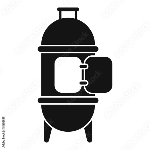 Oven smokehouse icon simple vector. Bbq grill