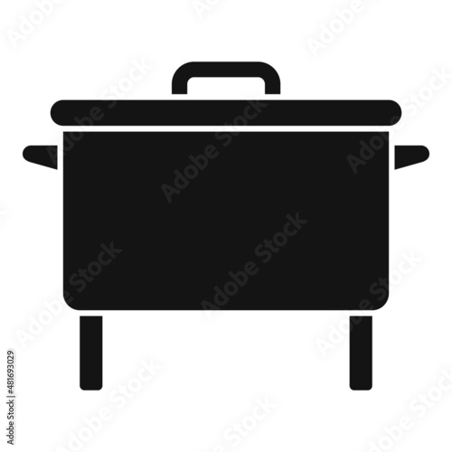 Smokehouse cook icon simple vector. Bbq grill