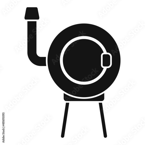 Smokehouse fire icon simple vector. Bbq grill