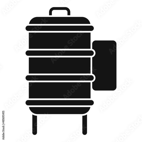 Chicken smokehouse icon simple vector. Bbq grill