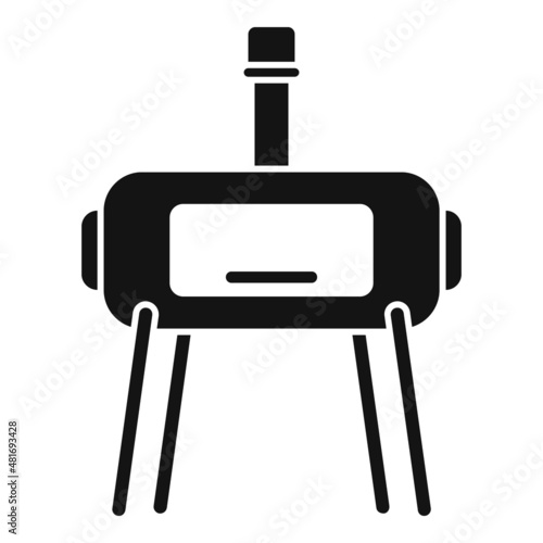 Lunch smokehouse icon simple vector. Bbq grill