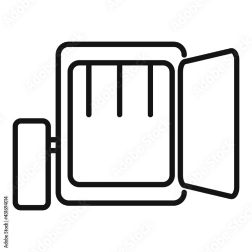 Barrel smokehouse icon outline vector. Bbq grill