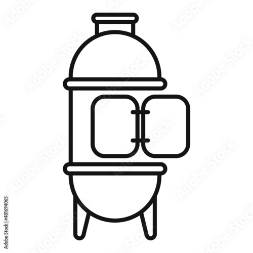 Oven smokehouse icon outline vector. Bbq grill