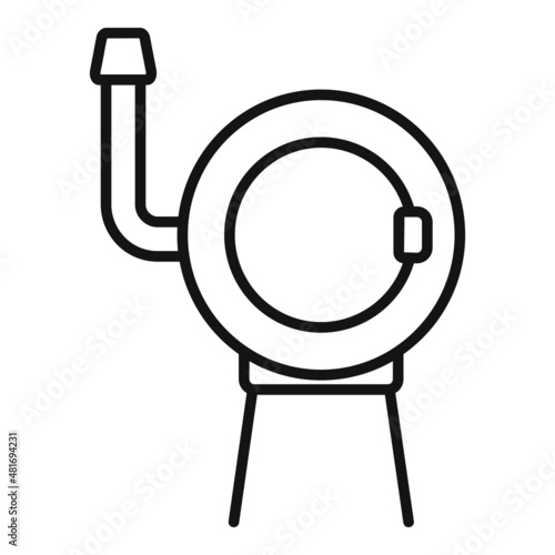 Smokehouse fire icon outline vector. Bbq grill