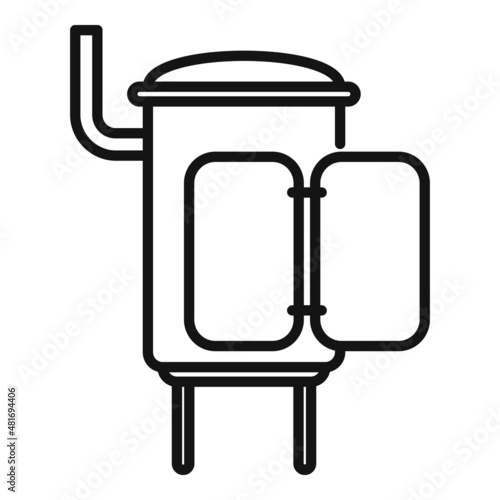Fish smokehouse icon outline vector. Bbq grill