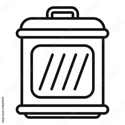 Restaurant smokehouse icon outline vector. Oven house