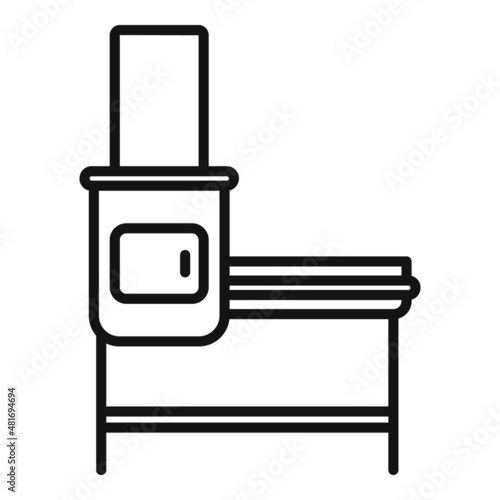 Hammer smokehouse icon outline vector. Bbq grill