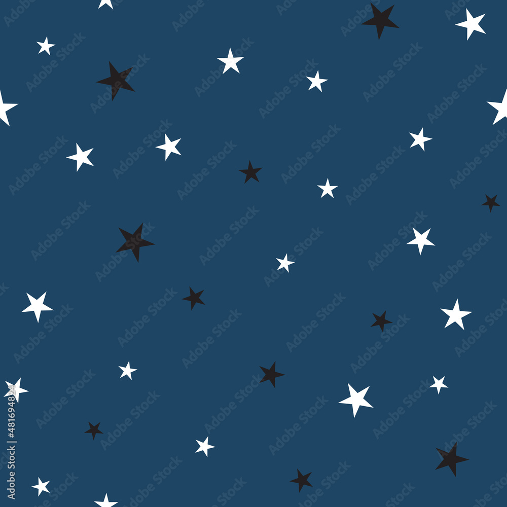 Night sky seamless vector pattern Night sky seamless vector pattern