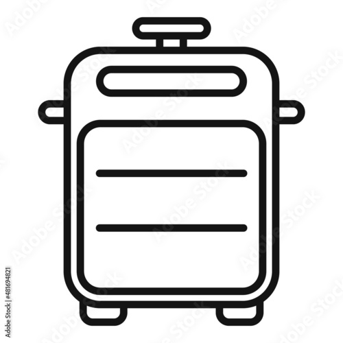 Seafood smokehouse icon outline vector. Bbq meat