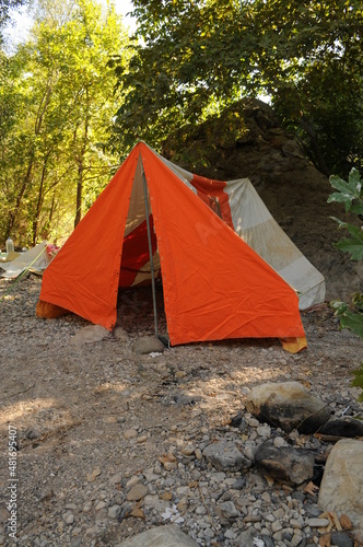 camping in the mountains