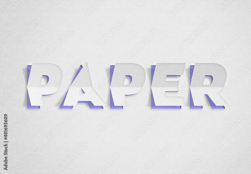 Paper Cutout Text Effect Mockup Stock Template | Adobe Stock
