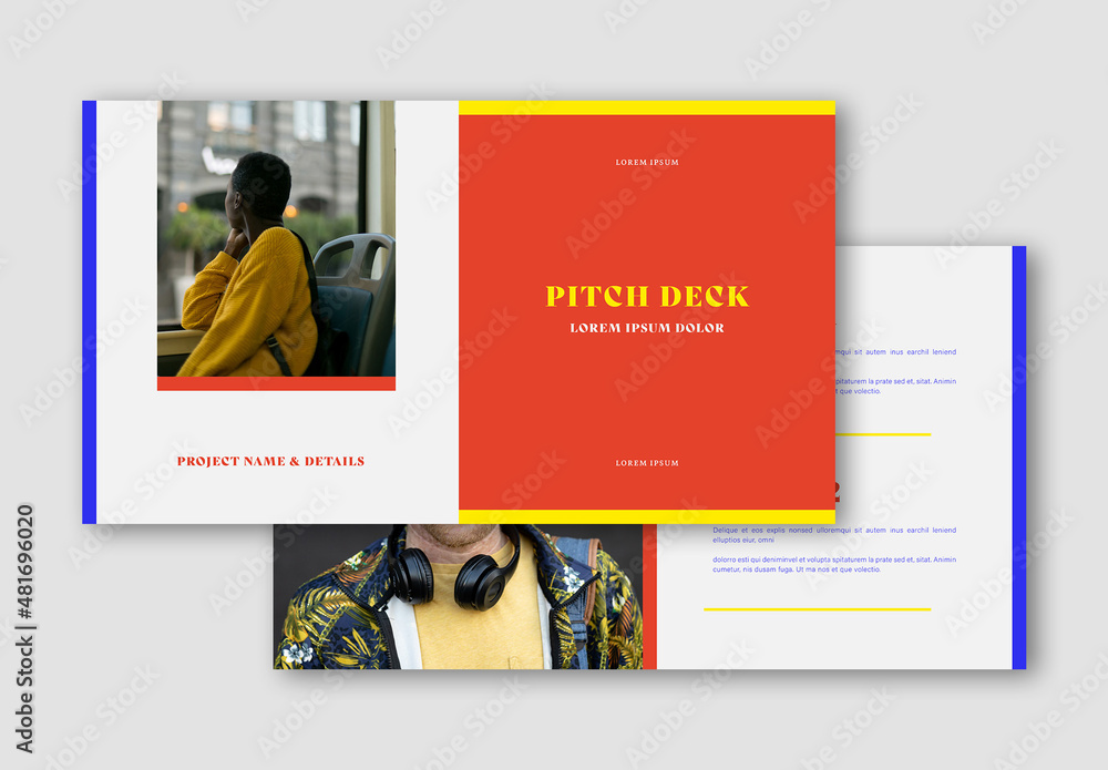 Colorful Pitch Deck Stock Template | Adobe Stock
