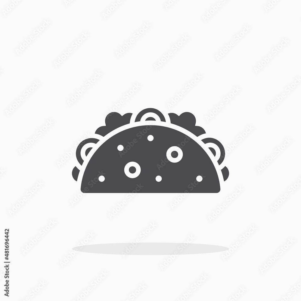 Taco icon. Taco icon.