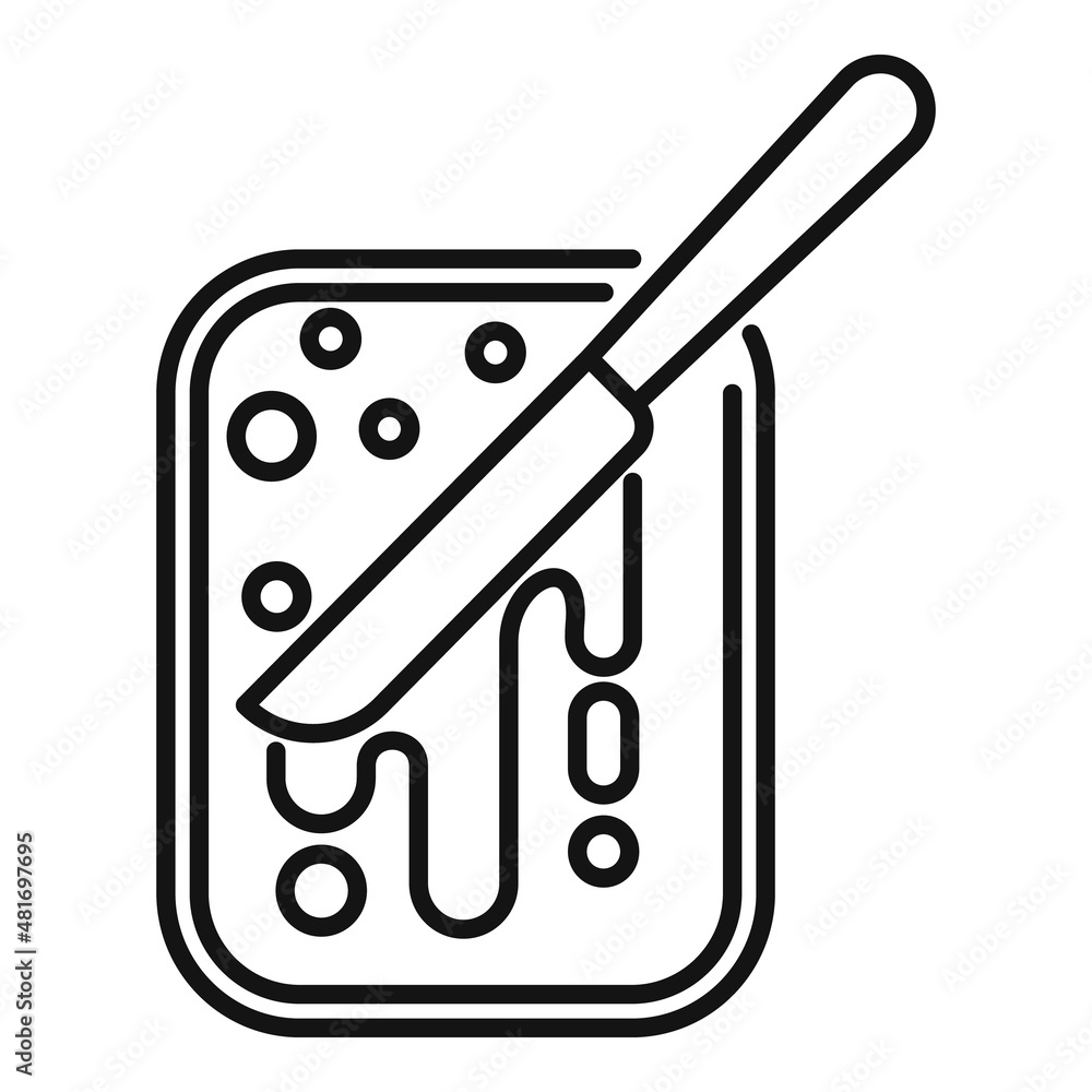Morning chocolate paste icon outline vector. Cocoa cream Morning chocolate paste icon outline vector. Cocoa cream