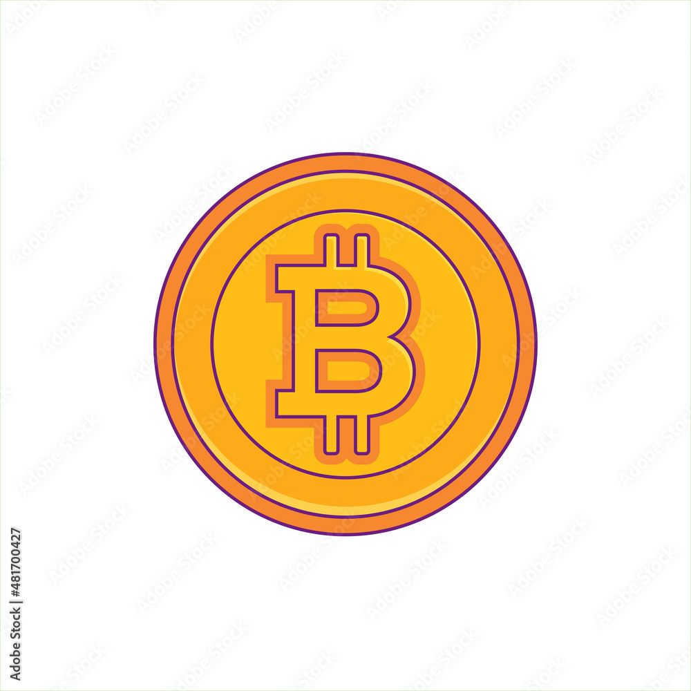 Isolated bitcoin concept Crypto currency Vector illustration Isolated bitcoin concept Crypto currency Vector illustration